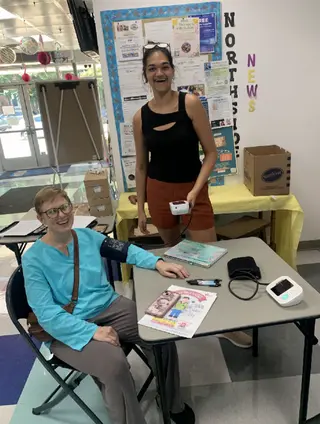 Radhika Shah with Dr. Florence Rothenberg at Heart of Northside