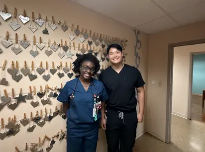 Kyndall and Jonathan at the site Hospice of Cincinnati